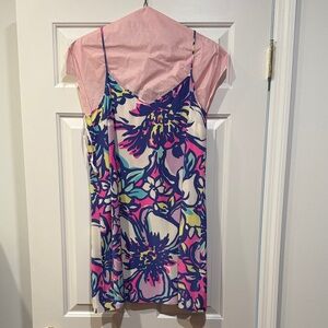 Lilly Pulitzer White Pink Blue Green Floral Mini Dress
